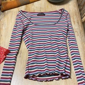 abercrombie long sleeve striped shirt